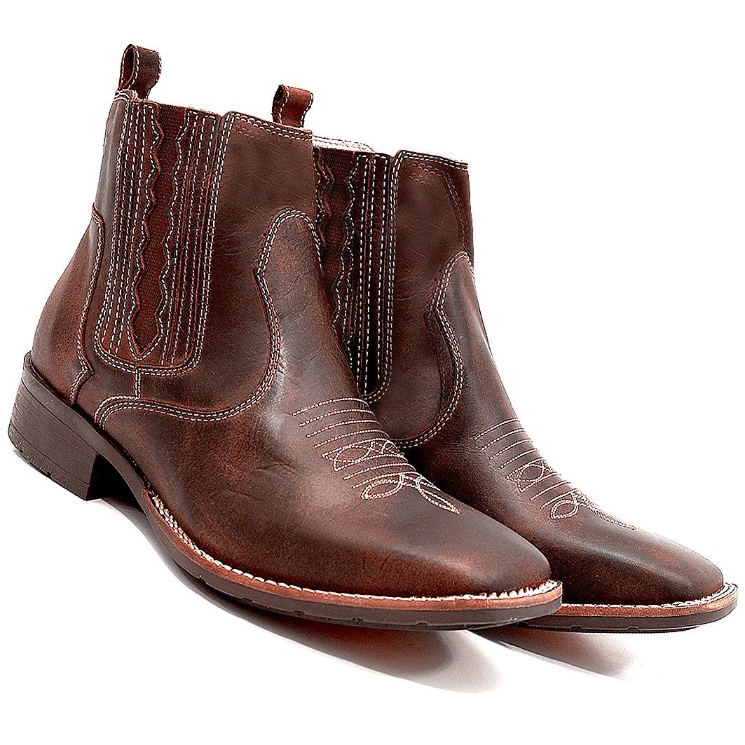 botas cano curto texana