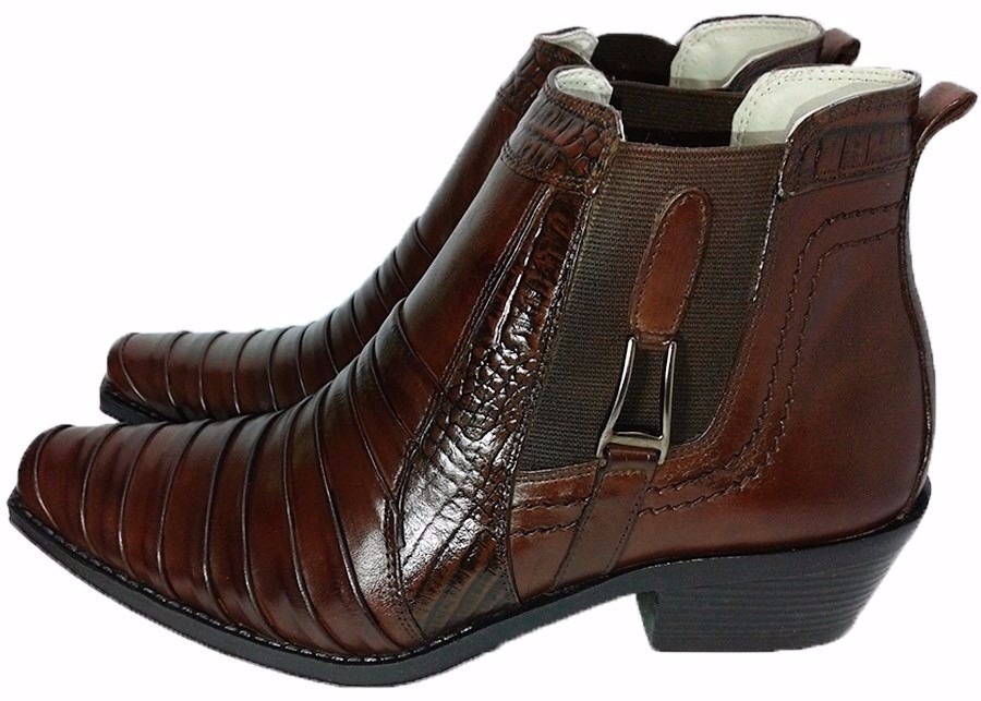 Bota Masculina Country Texana Rodeio Peão Sertanejo Couro - R$ 196,99 em Mercado Livre