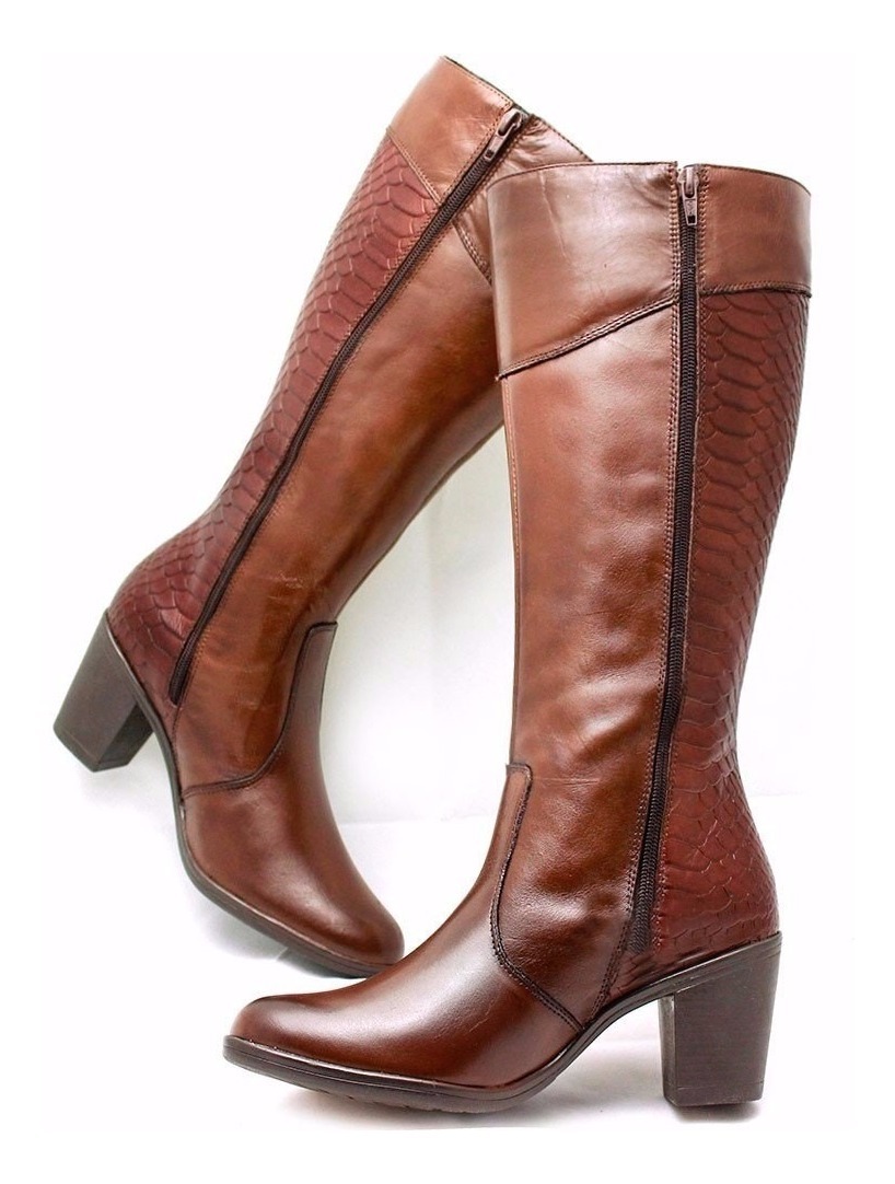 As Melhores Marcas De Botas Femininas Bota Montaria Feminina Cano Alto Lançamento Inverno - R$ 239,00 em