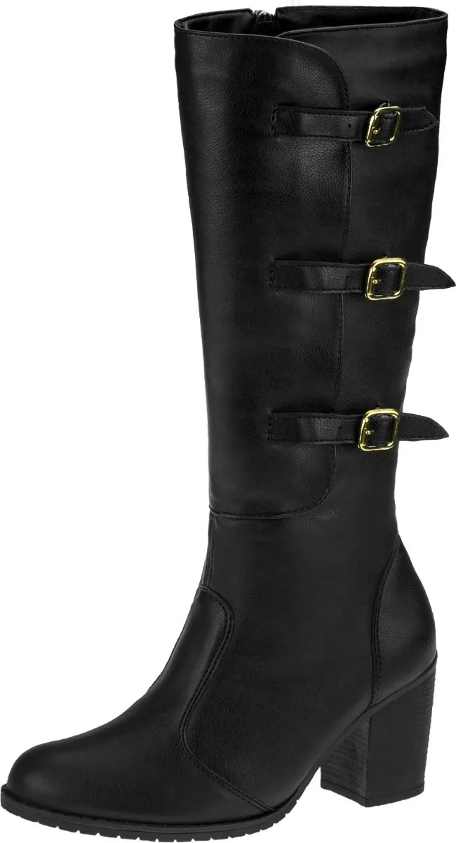 Bota Montaria Feminina Cano Longo Salto Alto Frete Grátis - R$ 115,00 - GIGIL.OFICIAL