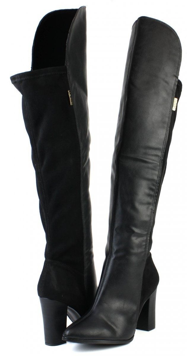 Bota Over Beira Rio Salto 8,5 Cm Grosso - 9043105 Preto - R$ 219,91 em Mercado Livre