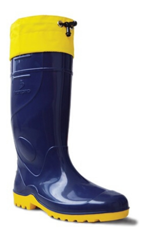 bota azul cano longo