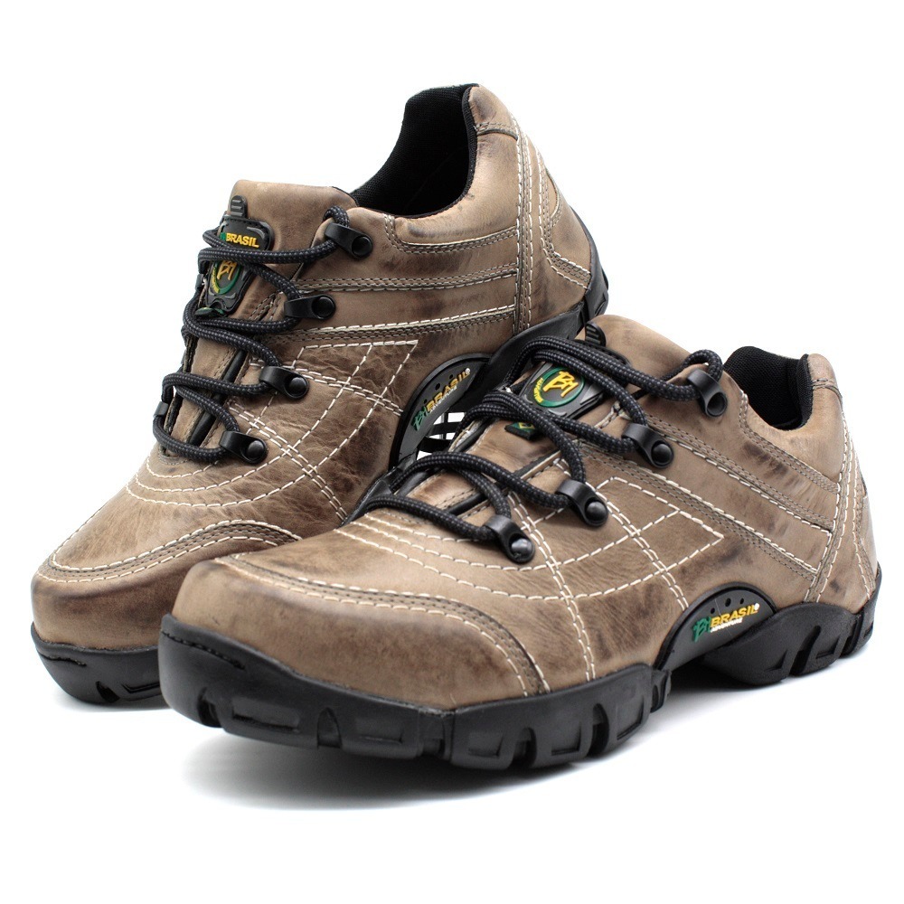 Bota Tenis Masculina Adventure Mantiqueira Couro Bmbrasil 5310-03 - R$ 179,49 em Mercado Livre