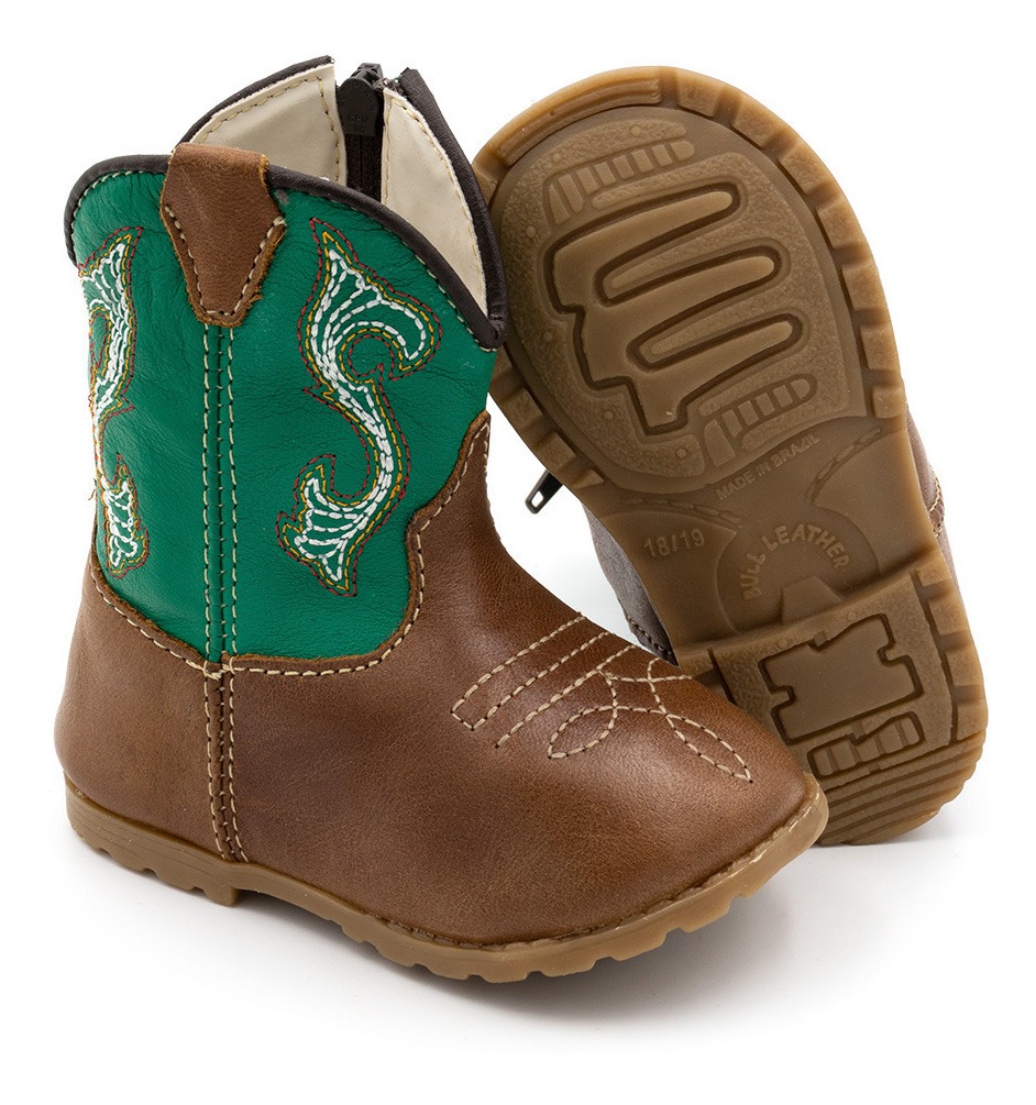 Bota Texana Bebê Infantil Masculino/feminino Couro Legitimo - R$ 109,80 em Mercado Livre