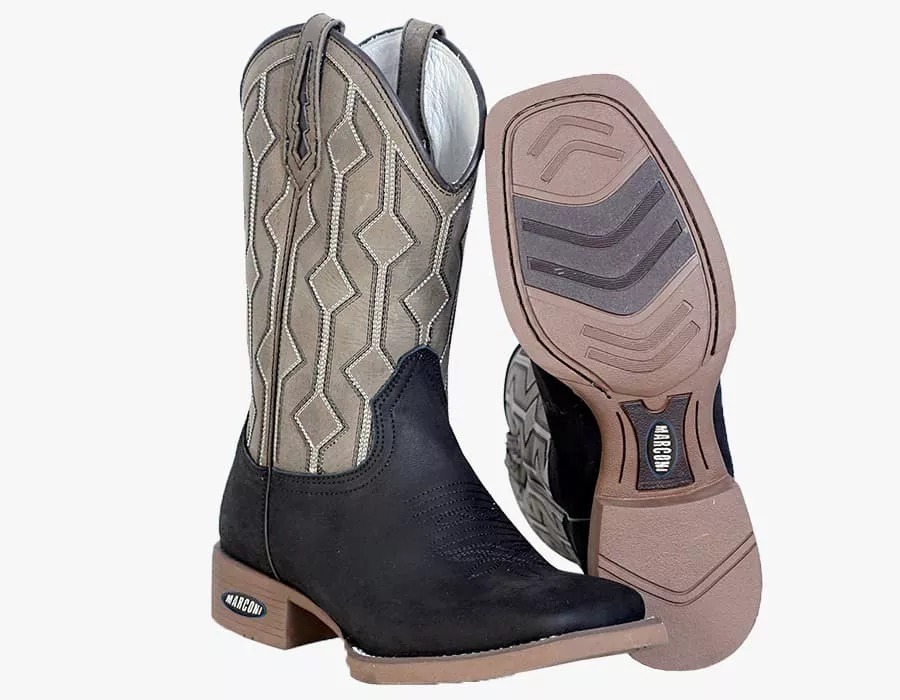 Bota Texana Masculina Bico Quadrado Diferenciada - R$ 390,00 em Mercado Livre