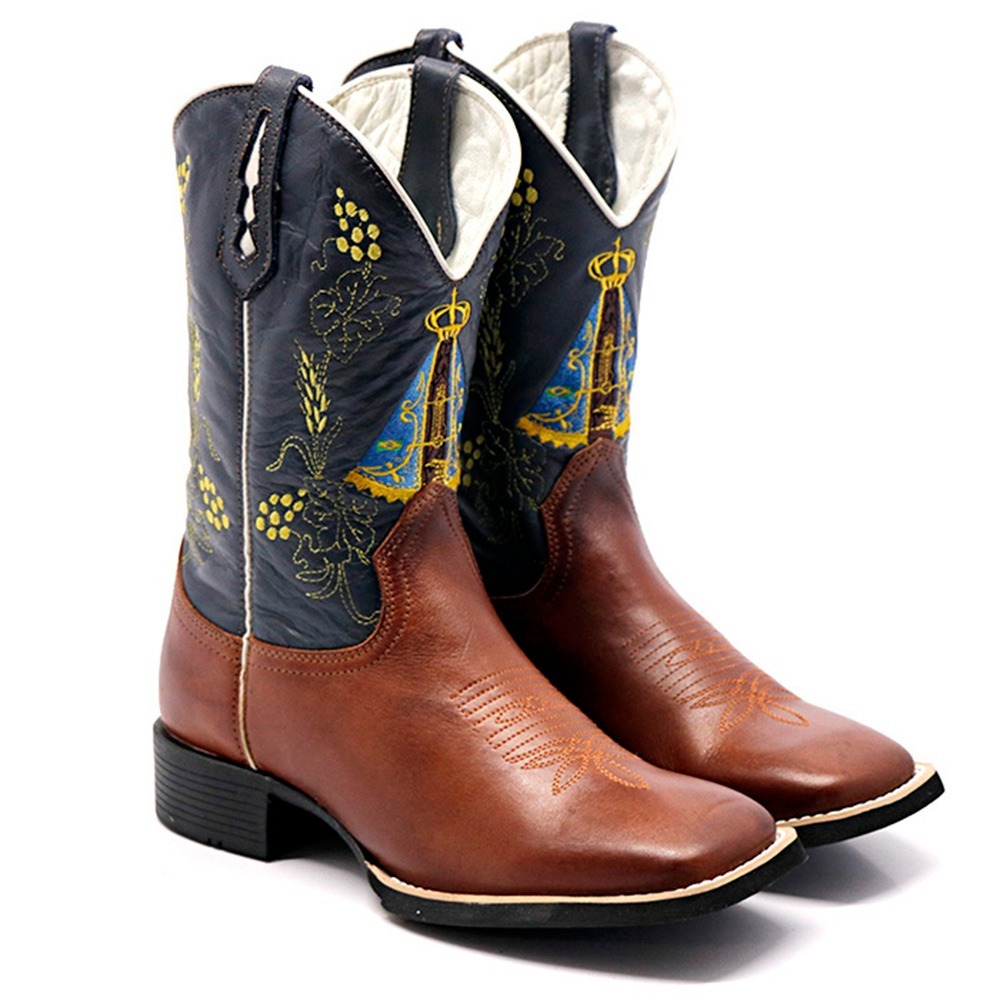 Bota Texana Masculina Nossa Senhora Country Festas De Peao - R$ 239,90 em Mercado Livre