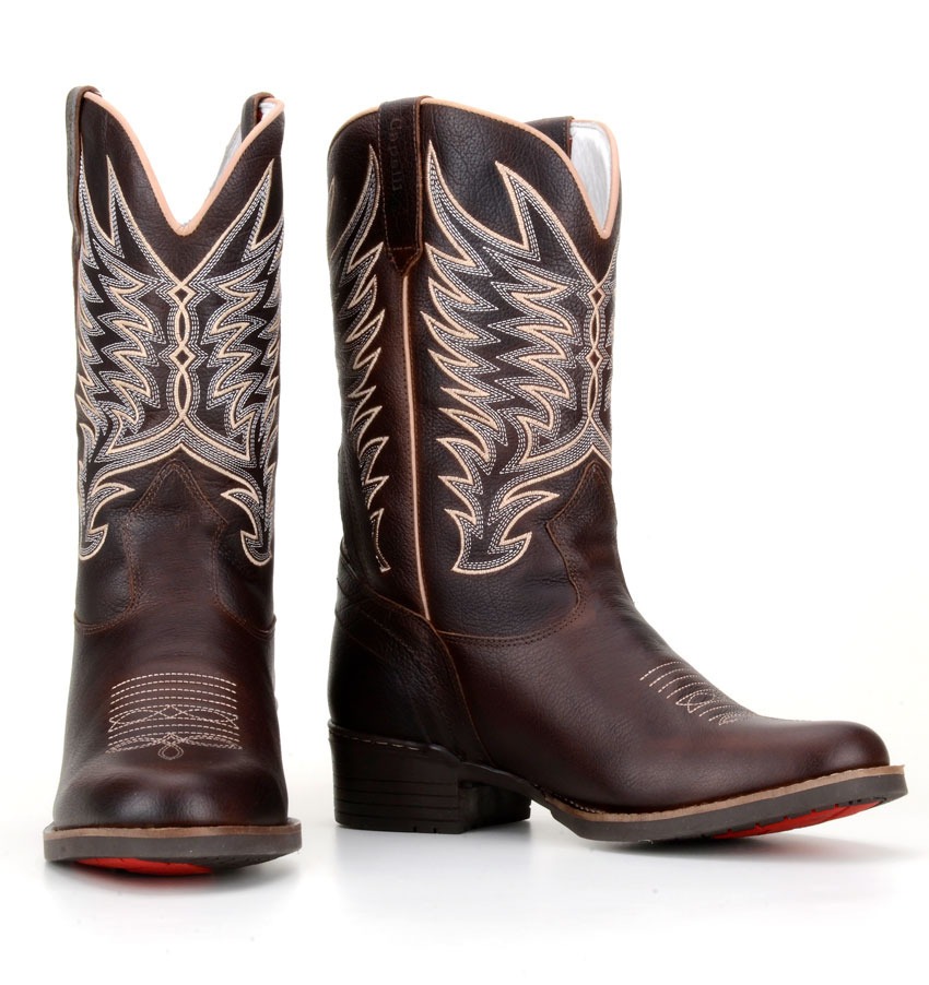 Bota Texana Masculina Rodeio Country Couro Legitimo 4country - R$ 299,90 em Mercado Livre