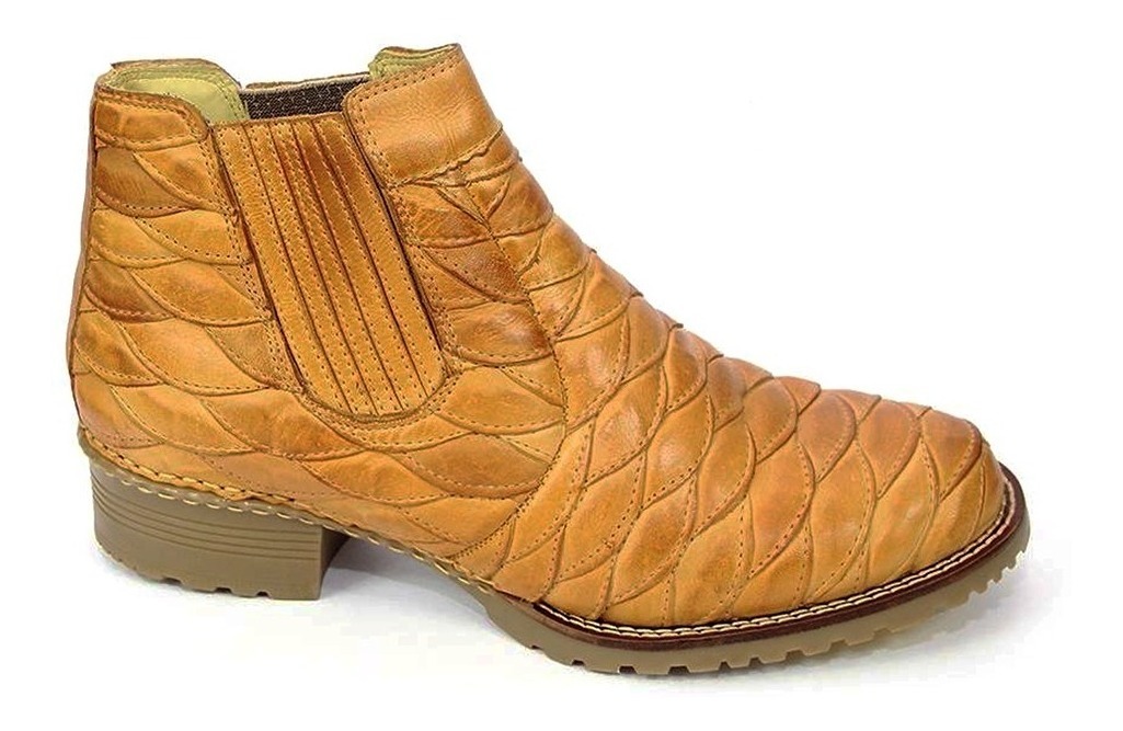 Bota Texana Masculina Rodeio Escamada Couro Bico Quadrado - R$ 239,90 em Mercado Livre
