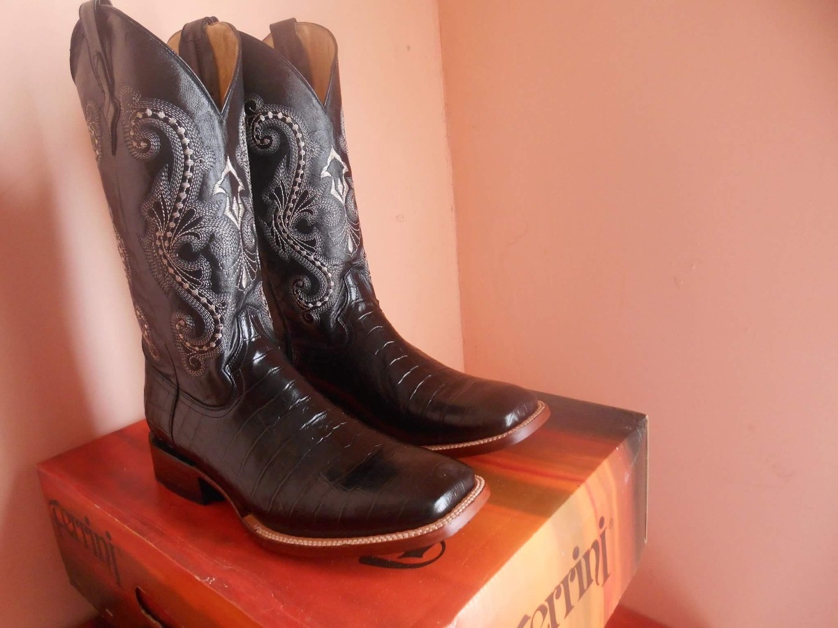 Botas Vaqueras Negras Para Hombre Bota Vaquera Tipo Roper P/ Caballero Mca Ferrini Negras - $ 1,199.00 en