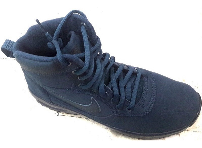 Botas Nike Air Manoadome Piel Y Gamuza Azul Waterproof - $ 2,599.00 en Mercado Libre
