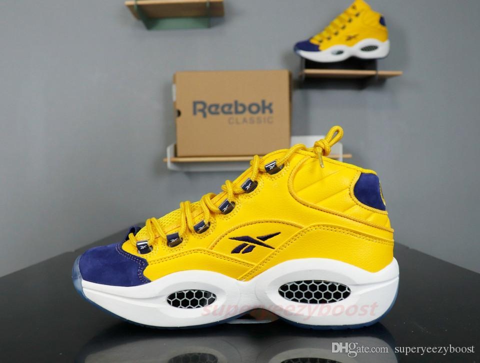 reebok question mid hombre verdes