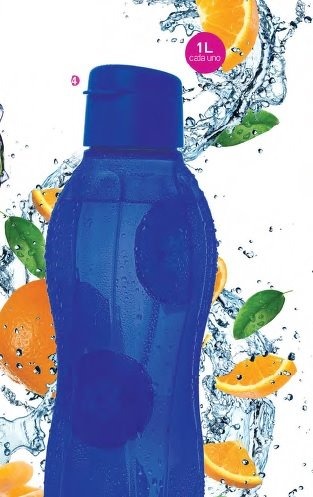 Tupperware-Eco Botella Azul 1 litros