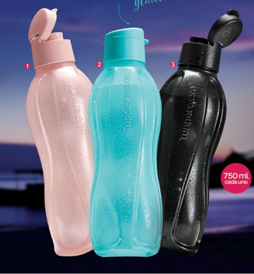 Botellas Para Agua Economicas Botella De Agua Tupperware Eco Twist De 750 Ml - $ 135.00 en Mercado Libre