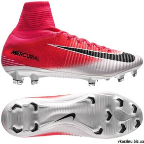 botines nike mercurial blanco y rosa