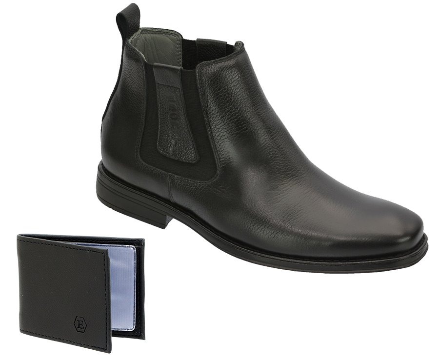Botina Boa E Barata Masculina Ortopédica Em Couro Legitimo - R$ 227,90 em Mercado Livre