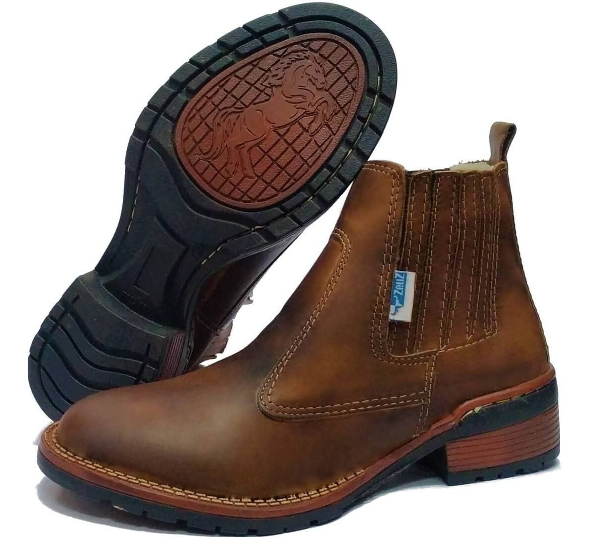 Botina Masculina 900 Mel Brl 100% Couro Colada Costurada Ci - R$ 89,90 em Mercado Livre