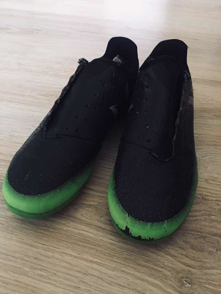 botines adidas negro con verde