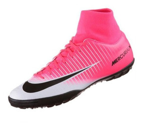 botines nike blanco y rosa