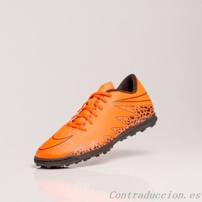 botines nike hypervenom naranja y negro