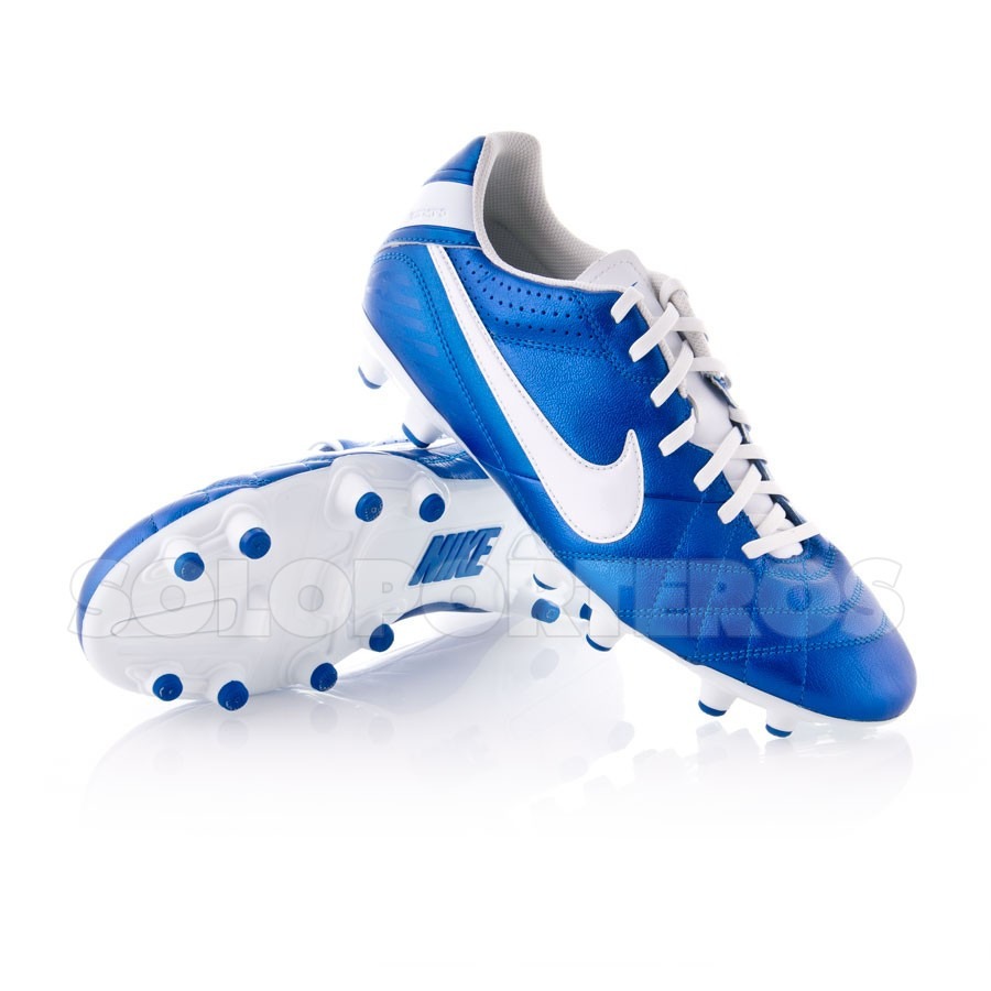 botines nike tiempo azules