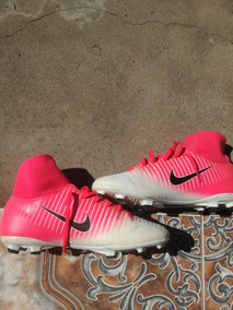 Botines Nike Blanco Con Rosa - Fútbol en Mercado Libre Argentina