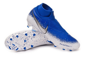 botines nike azul y blanco