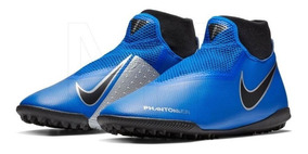 botines nike azules y blancos