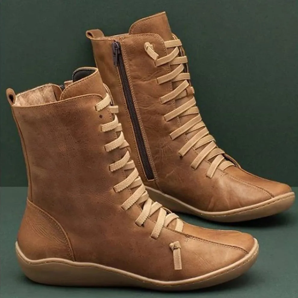 Botins Altos Botas De Tornozelo Casuais Sapatos Femininos Bo - R$ 259,94 em Mercado Livre