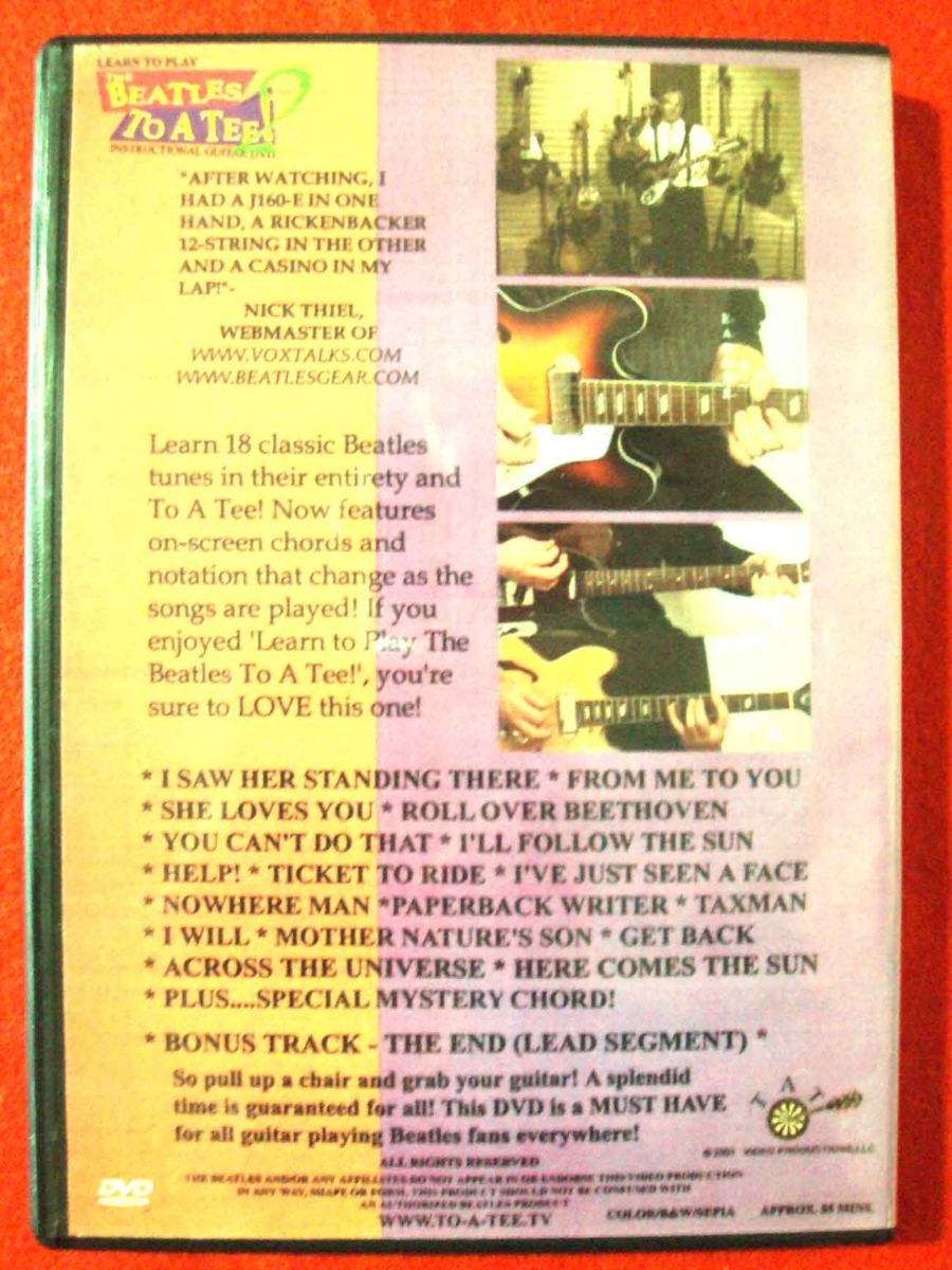 Box 04 Dvds Learn To Play The Beatles A Tee Anos 60 R 140 Box 04 Dvds Learn To Play The Beatles