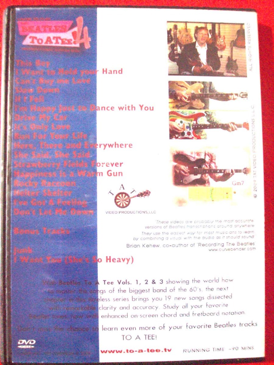 Box 04 Dvds Learn To Play The Beatles A Tee Anos 60 R 140 Box 04 Dvds Learn To Play The Beatles