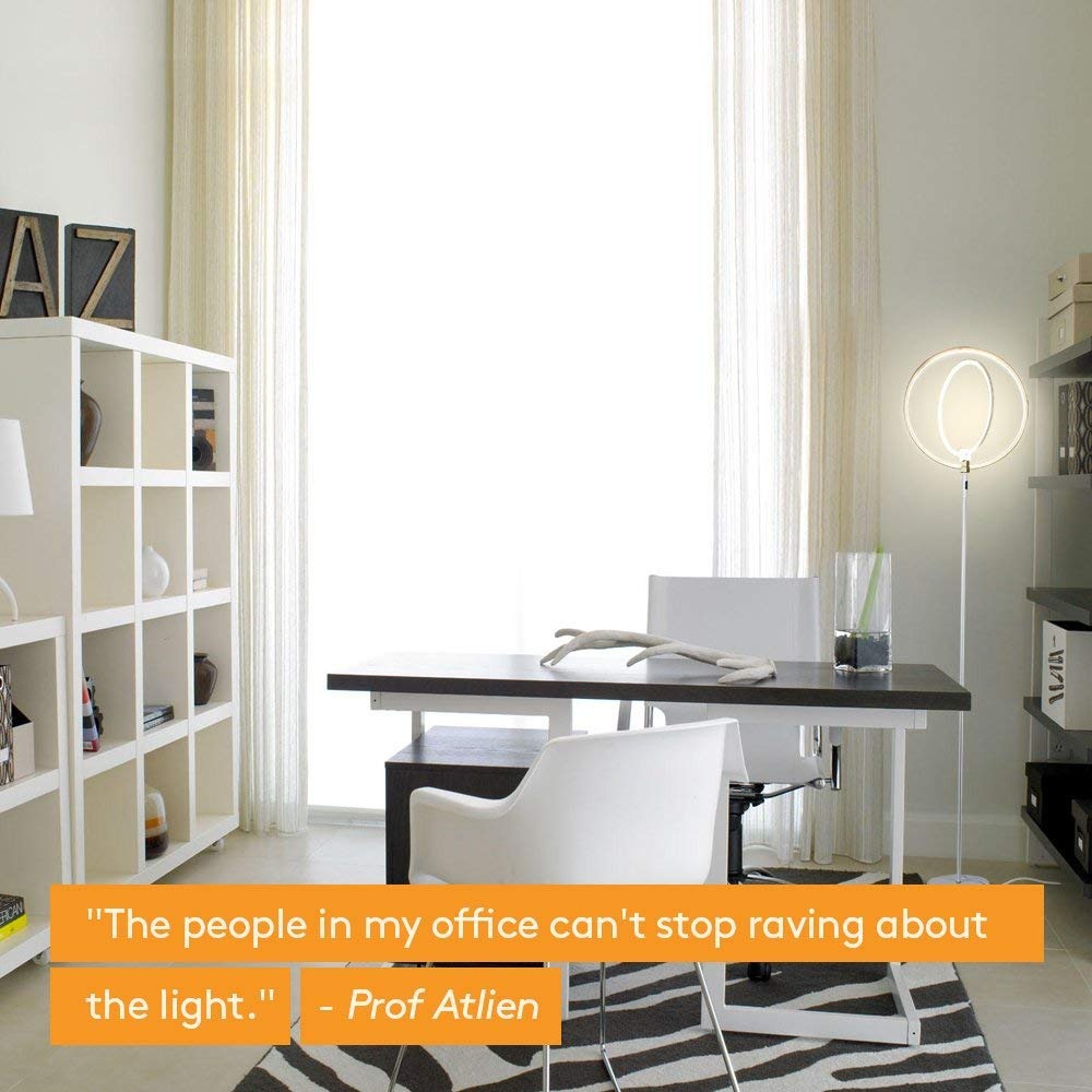 Brightech Eclipse Led Floor Lamp Double Rings Of Light Bri