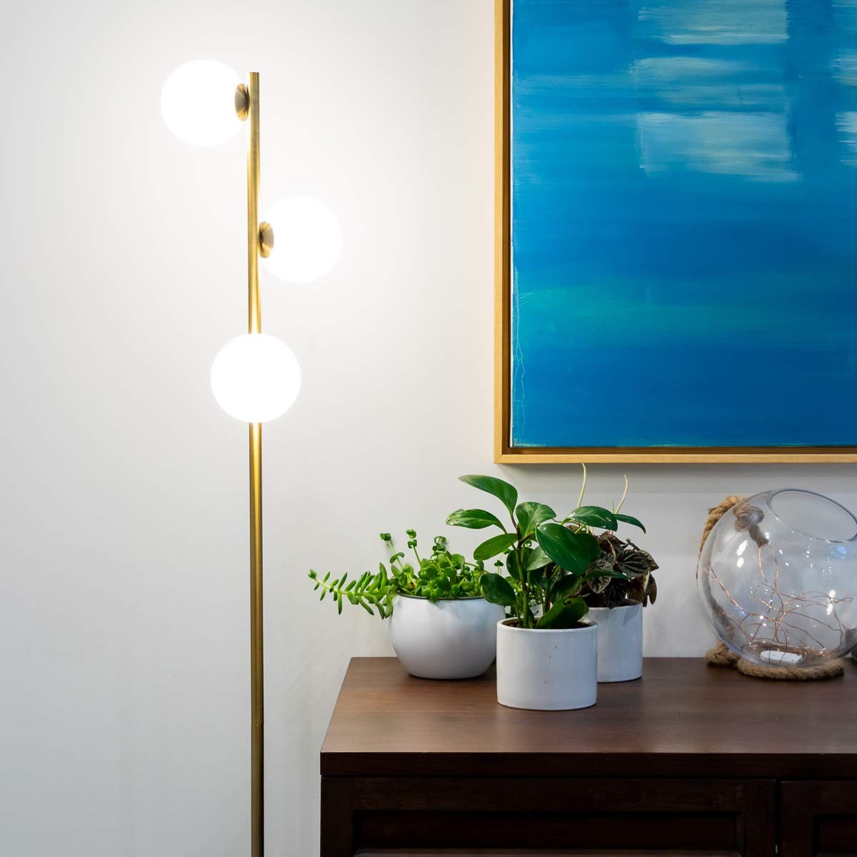 Brightech Sphere 3 Led Lámpara De Pie Moderna Y