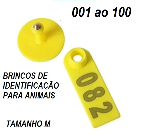brinco de identificação p/ bovinos,ovinos,suinos- 100brincos