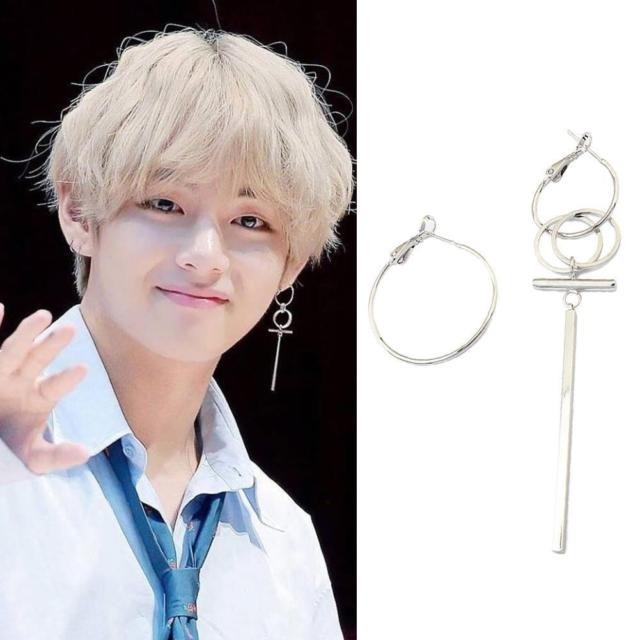 Brinco Kpop Bts Unissex Bangtan Taehyung V Piercing - R$ 16,90 em