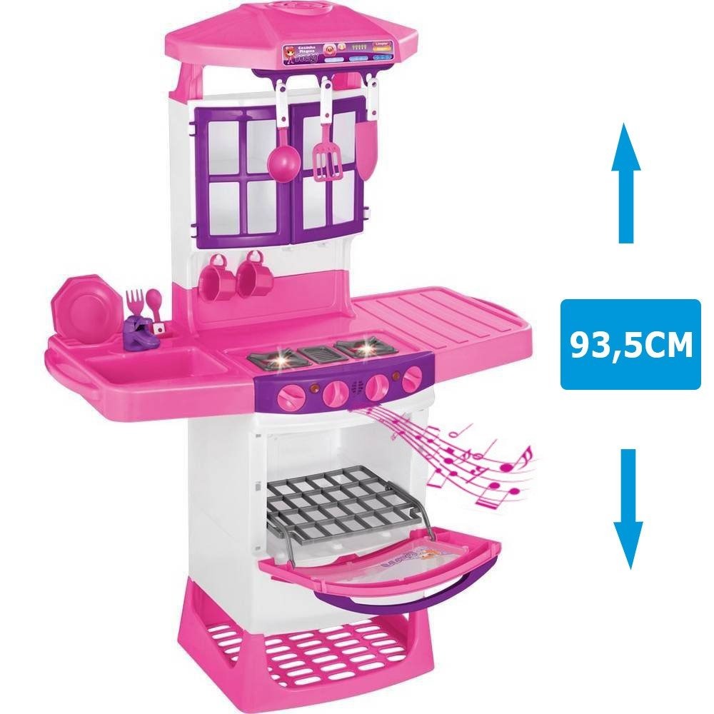 Brinquedo Cozinha Infantil M Gica Completa Altura 93 5cm 800 R Brinquedo Cozinha Infantil M Gica Completa Altura 93 5cm 800 R
