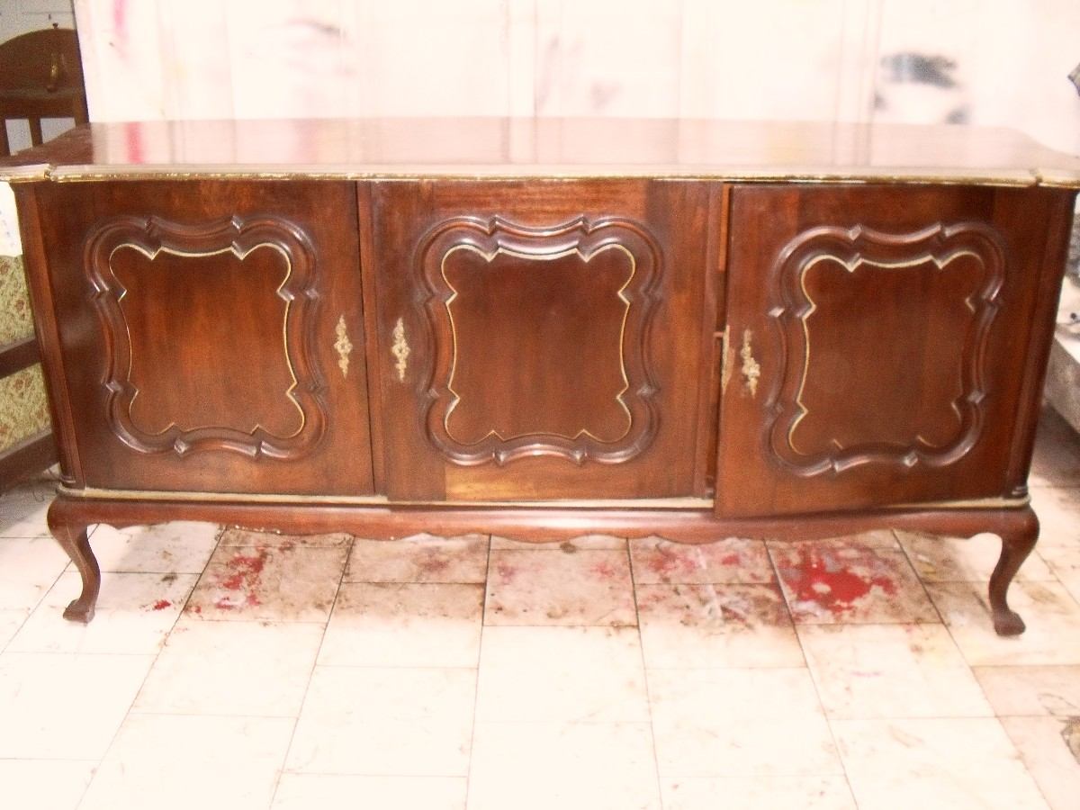 Buffet De 3 Portas, Madeira Imbuia Maciço, Estilo Chipandele R$ 1 290,00 em Mercado Livre Armario Nicho Quarto ~ Buffet De 3 Portas, Madeira Imbuia Maciço, Estilo Chipandele R$ 1 290,00 em Mercado Livre