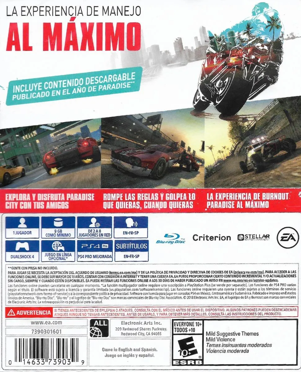 burnout paradise remastered psn