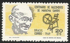 Resultado de imagem para selo de Gandhi