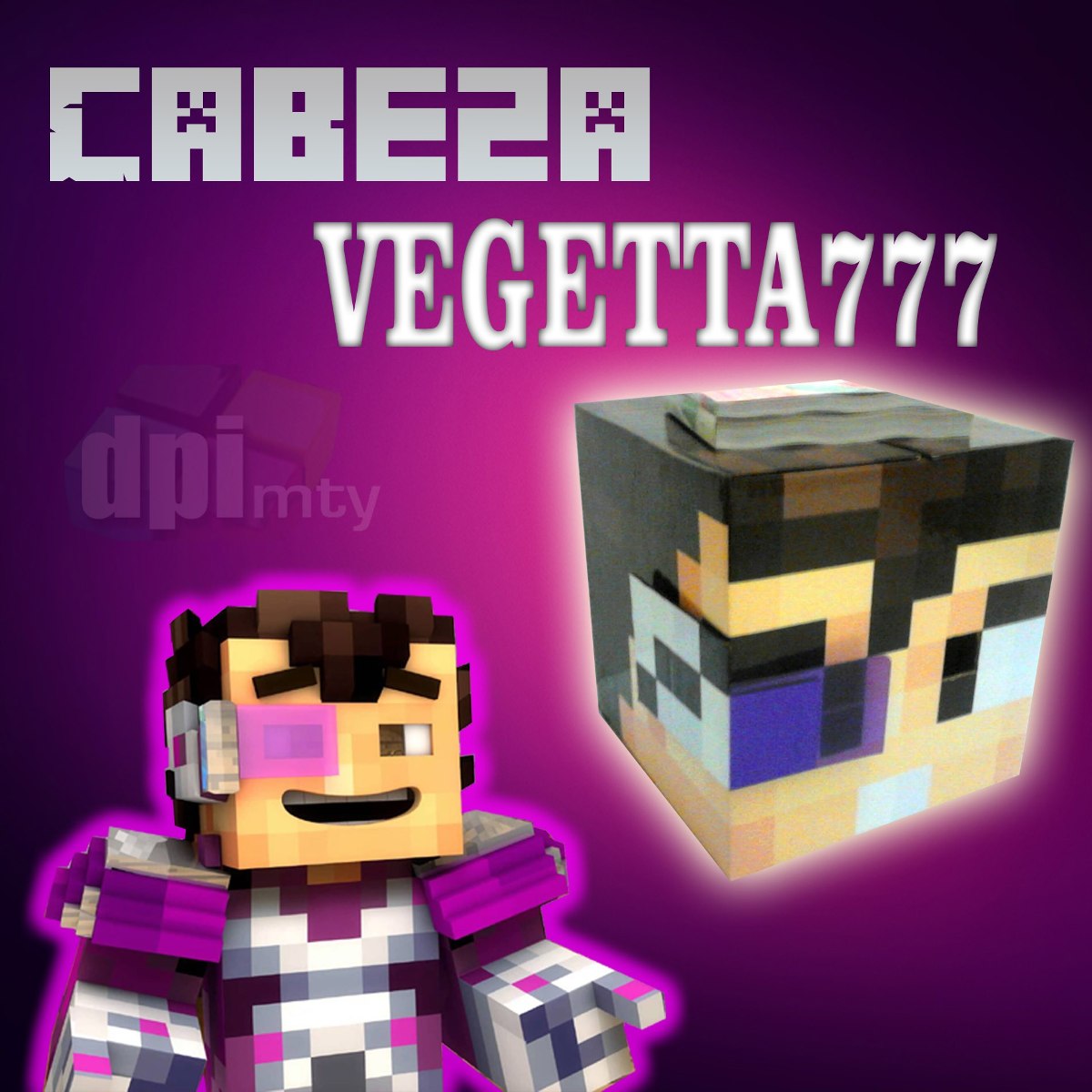 Cabeza Minecraft De Vegetta777 - $ 390.00 en Mercado Libre