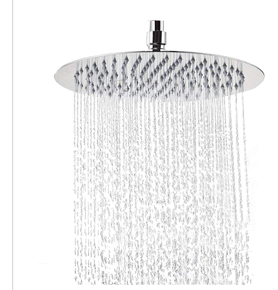 25 cm VVW/&LIU Cabezal de Ducha de Cascada Ultrafino de Acero Inoxidable de 10//8//6 Pulgadas Cabezal de Ducha de Lluvia Cuadrado de Lluvia Redondo
