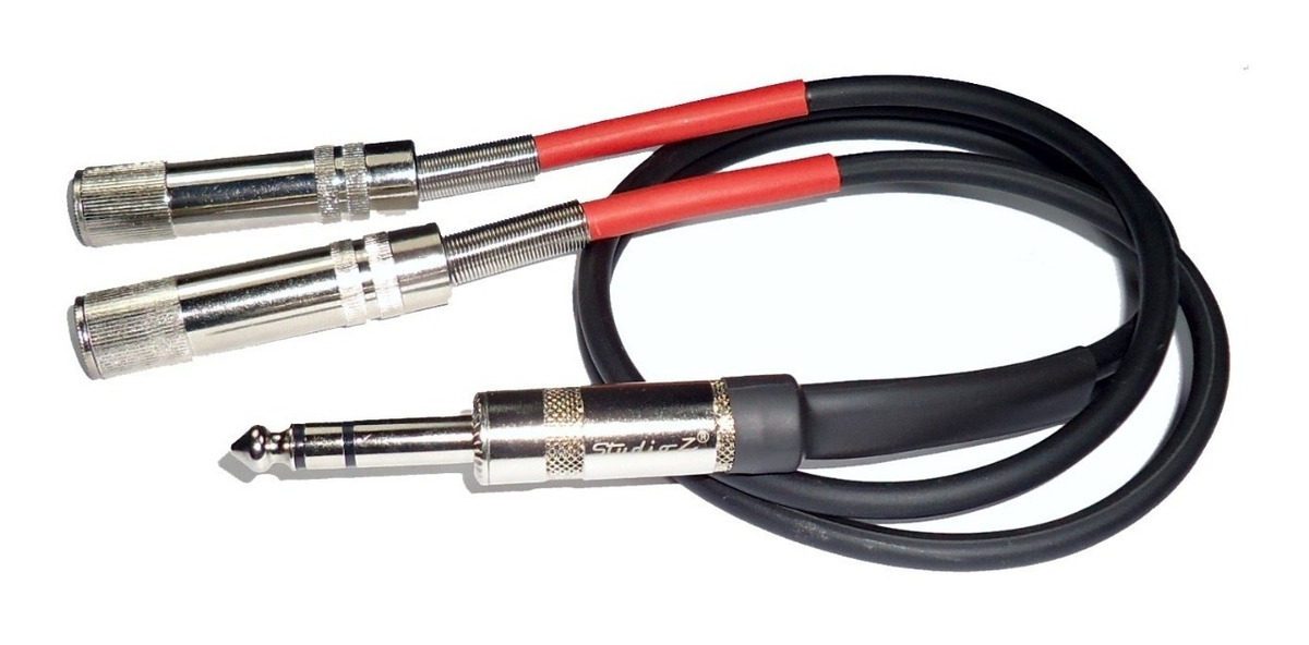 Cable Adaptador Audio Plug 65 Stereo A 2 65 Hembra Mono