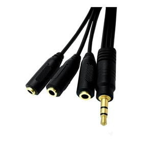Cable De 3.5 Mm Stereo 1 Macho A 3 Hembras Parlantes 5.1 