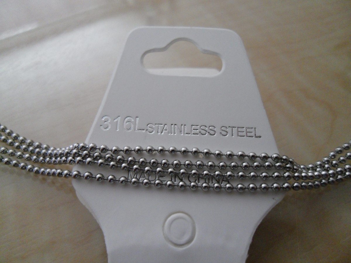 cadenas estilo militar cadena delgada acero inoxidable estilo militar 2 x 1 p cadenas estilo militar cadena delgada acero inoxidable estilo militar 2 x 1 p