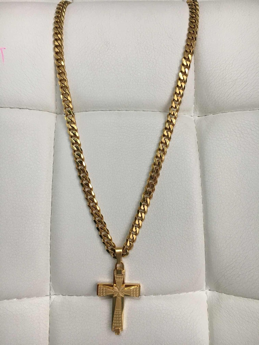 cadenas de oro tejido cubano cadena dije tejido cubano acero enchape en oro 18k 24 cadenas de oro tejido cubano cadena dije tejido cubano acero enchape en oro 18k 24