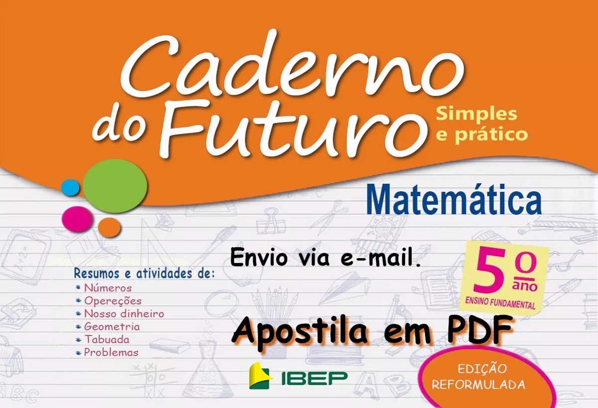 Caderno Do Futuro 5 Ano Matematica Caderno Do Futuro 5º Ano Matemática - Do Professor - R$ 12,00 em