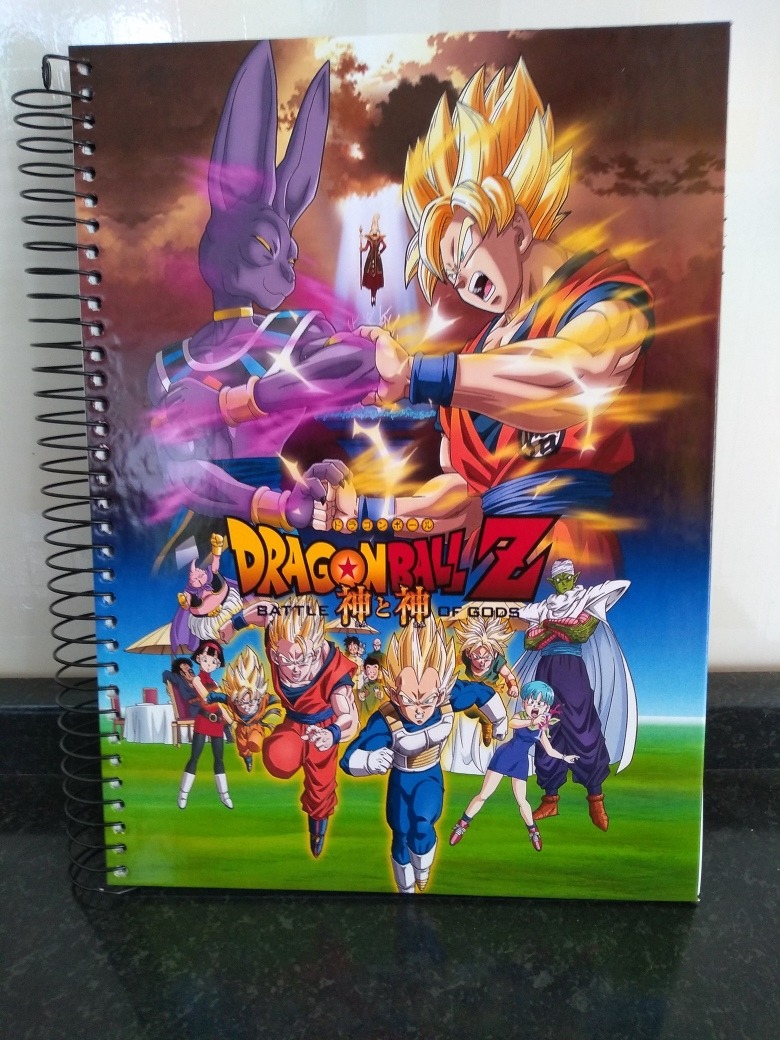 Caderno Dragon Ball Z Super Com Adesivo De 10 Materias