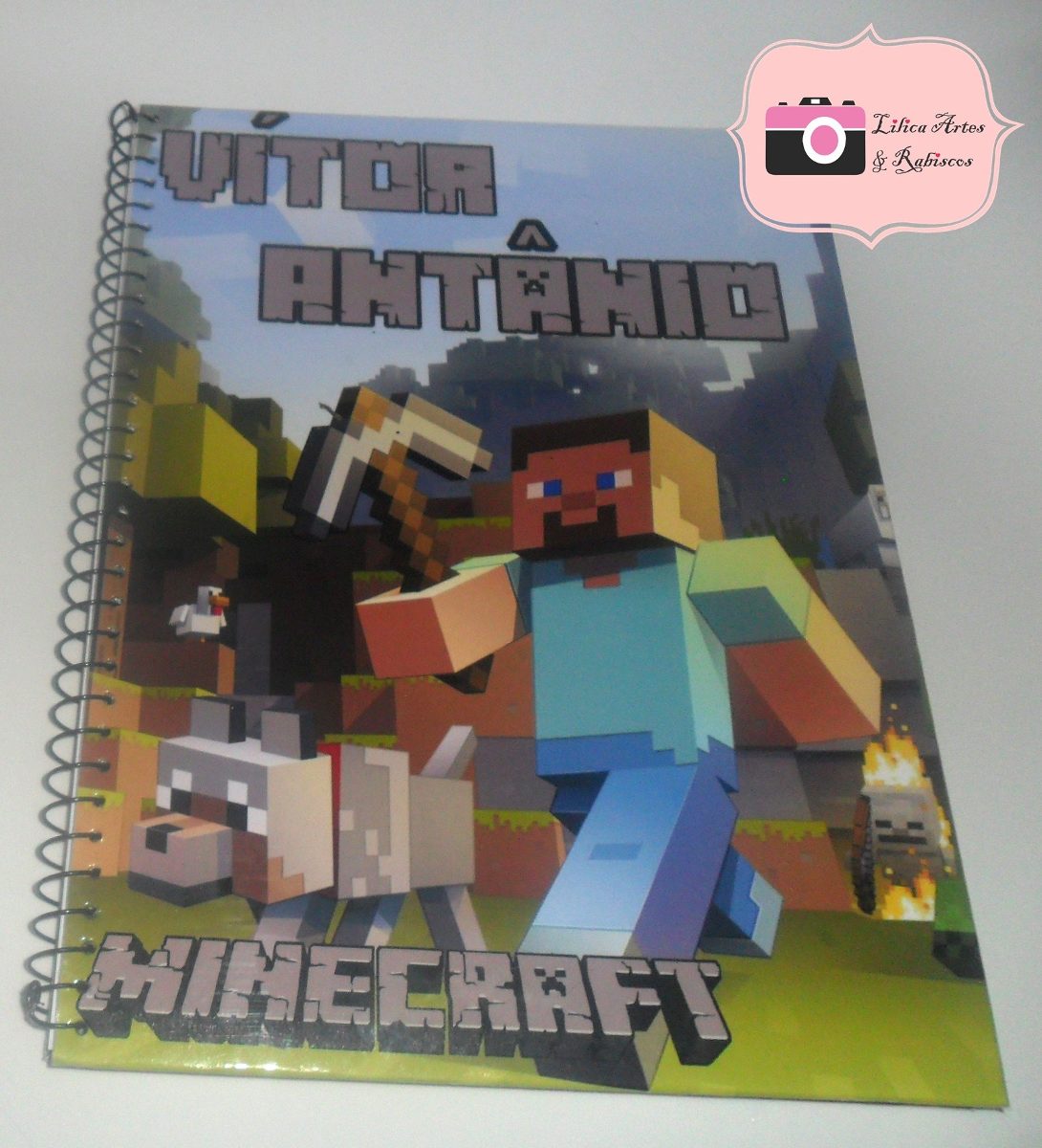 Caderno Personalizado Com O Nome Do Minecraft De 1 Materia 