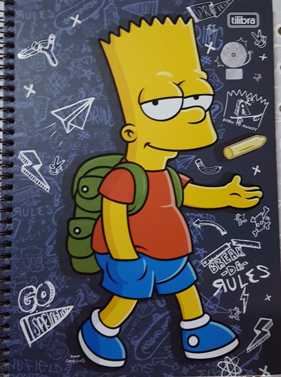 Caderno The Simpsons 10 Matérias Capa Dura Modelo 4 - R ...