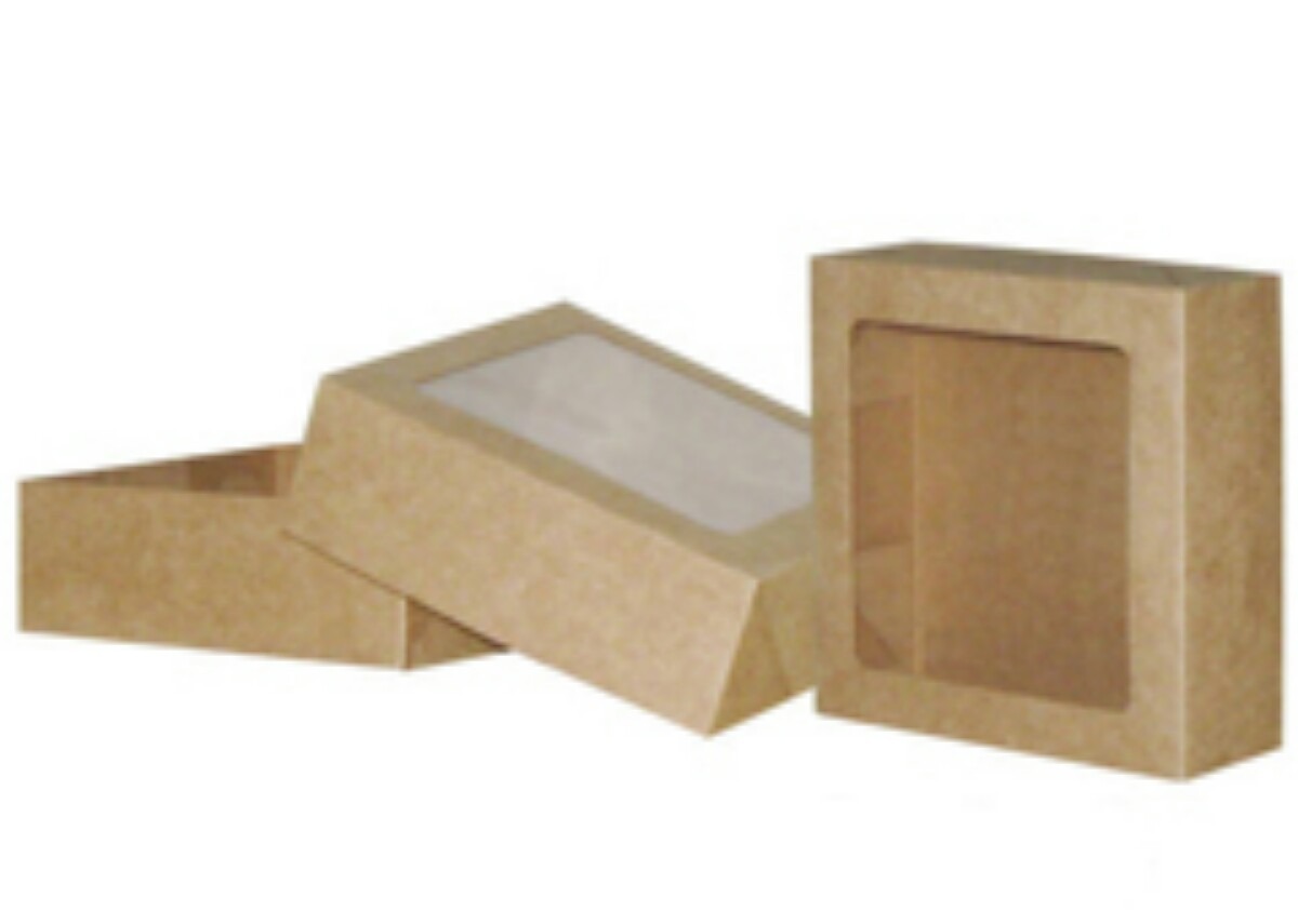Caixa Com Visor 20 Cor Kraft(papelão) - R$ 26,00 em Mercado Livre