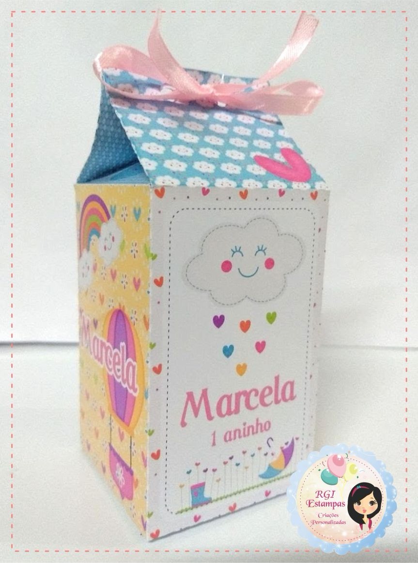 Caixa Milk Personalizada Chuva De Amor / Benção - R$ 1,37 